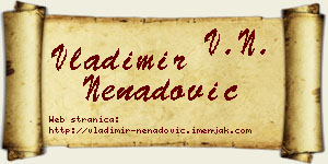 Vladimir Nenadović vizit kartica
